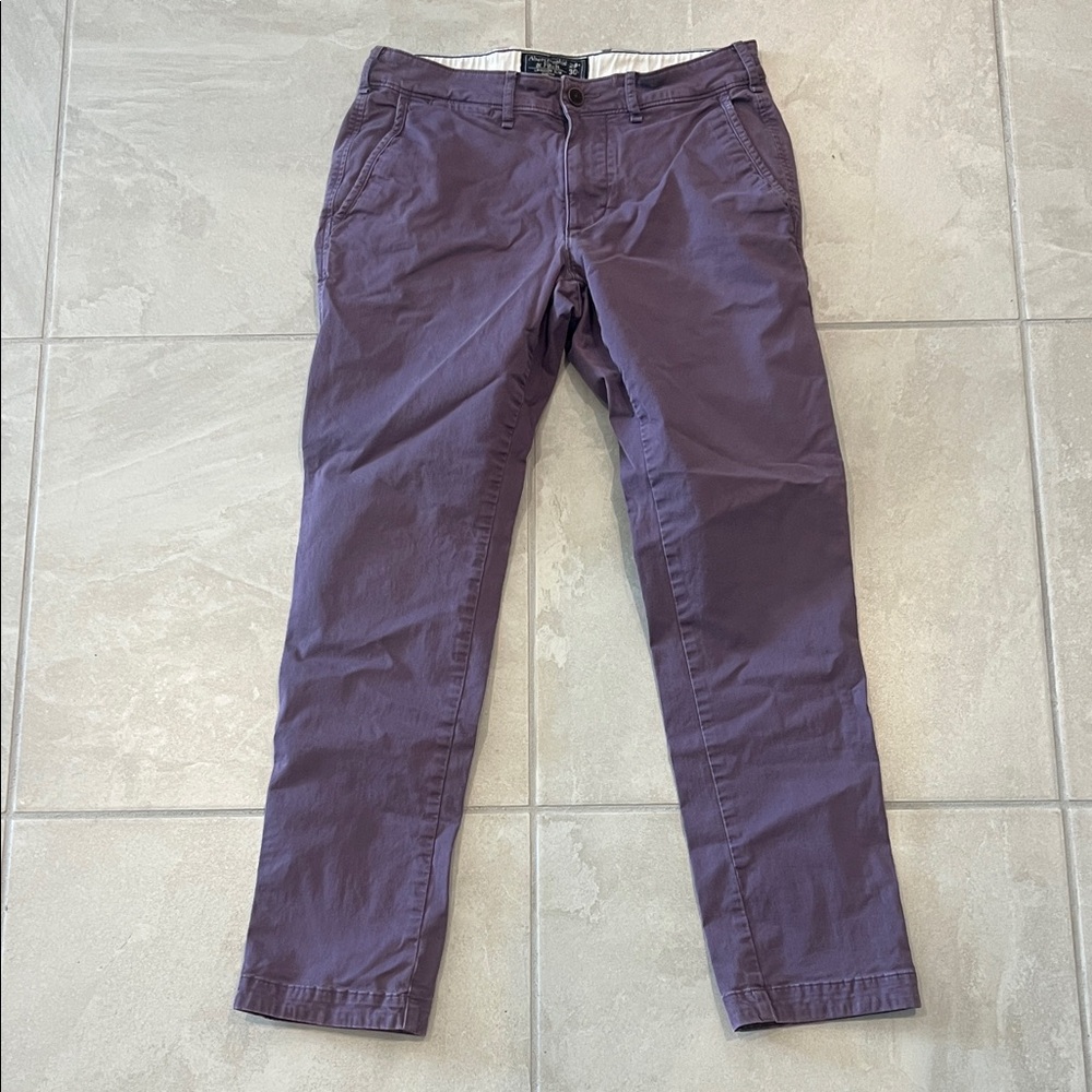 Abercrombie & Fitch Purple Chinos